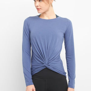 GapFit Purple Twist Front Long Sleeve Top. Size XX